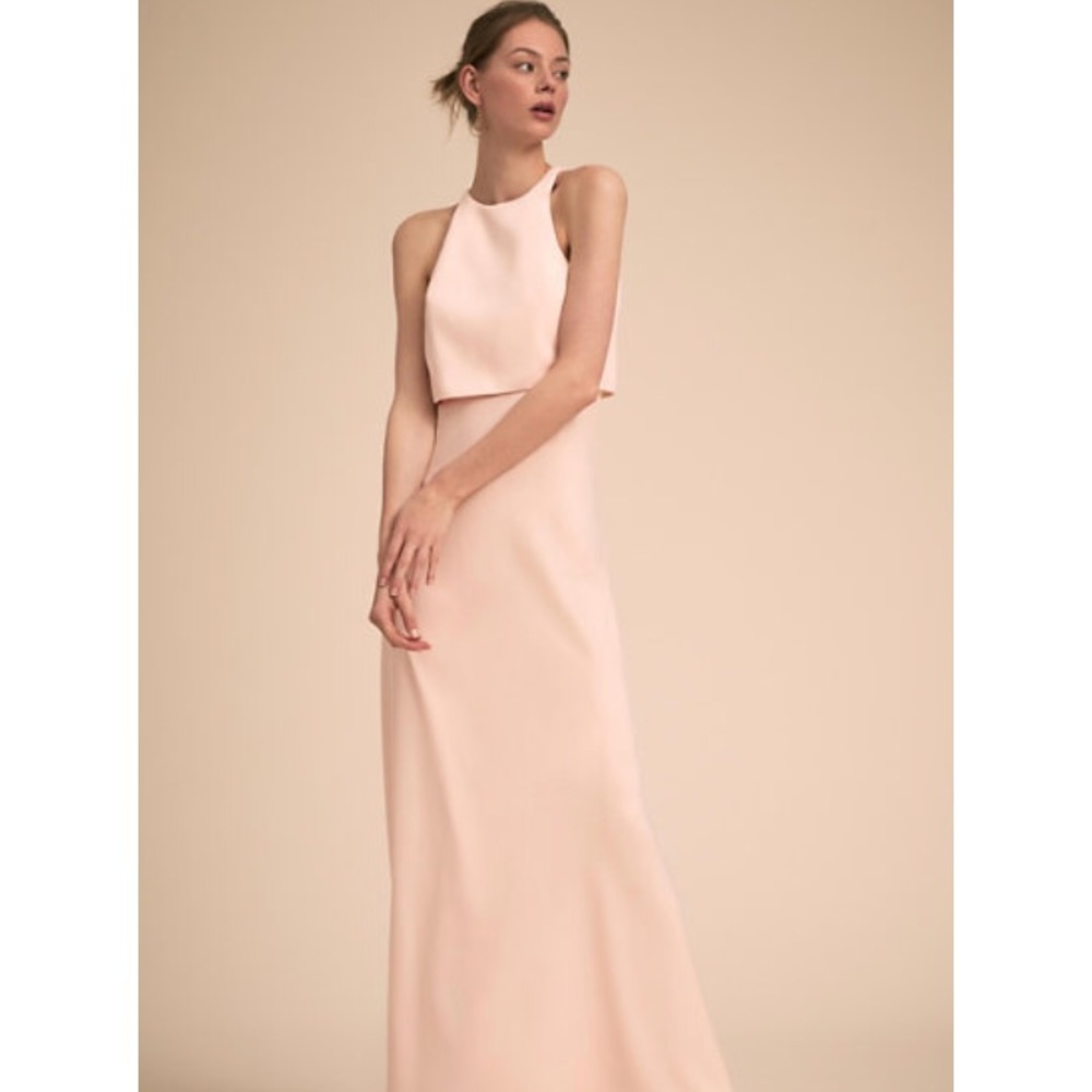 Jill Stuart BHLDN Maxi Crepe Dress Powder
